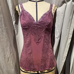 Vintage Stock Ann Ferriday Cotton and 
Lace Fairy Sexy Corset Cami M